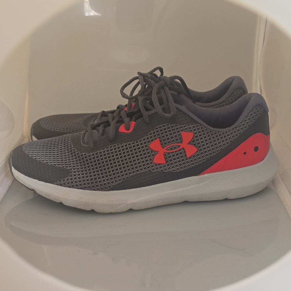 Under Armour Charcoal and Crimson Athletic Shoes